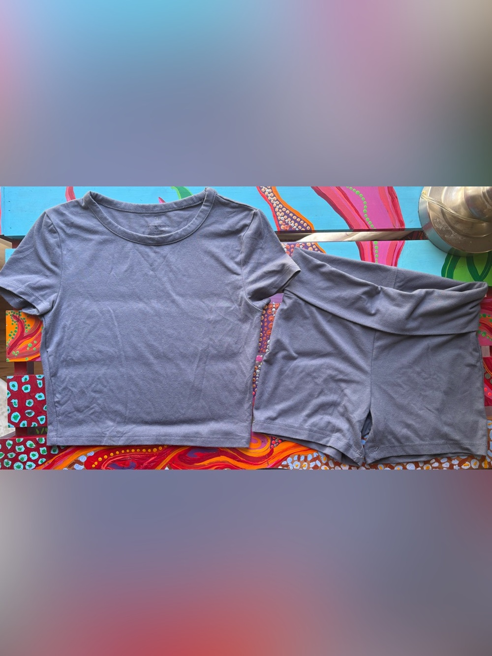 H&M 2 Piece Short and Tee Set Girls US Size 14